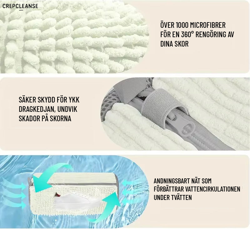 CREPCLEANSE 2.0 ™ -  Rena skor, utan besvär